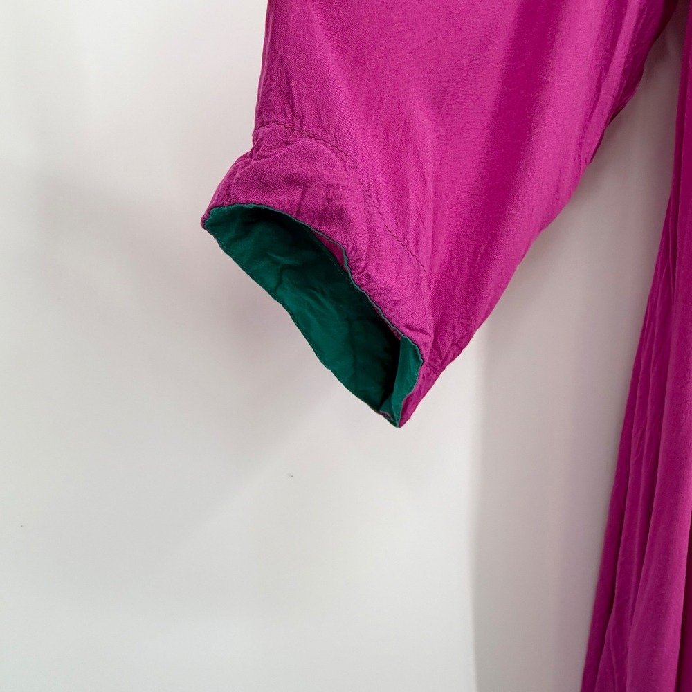 Limelight Magenta Embroidered Handkerchief Hem Tunic Top Large Pink Teal Gold - Picture 6 of 10